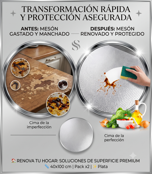 Papel de Aluminio Autoadhesivo de Cocina