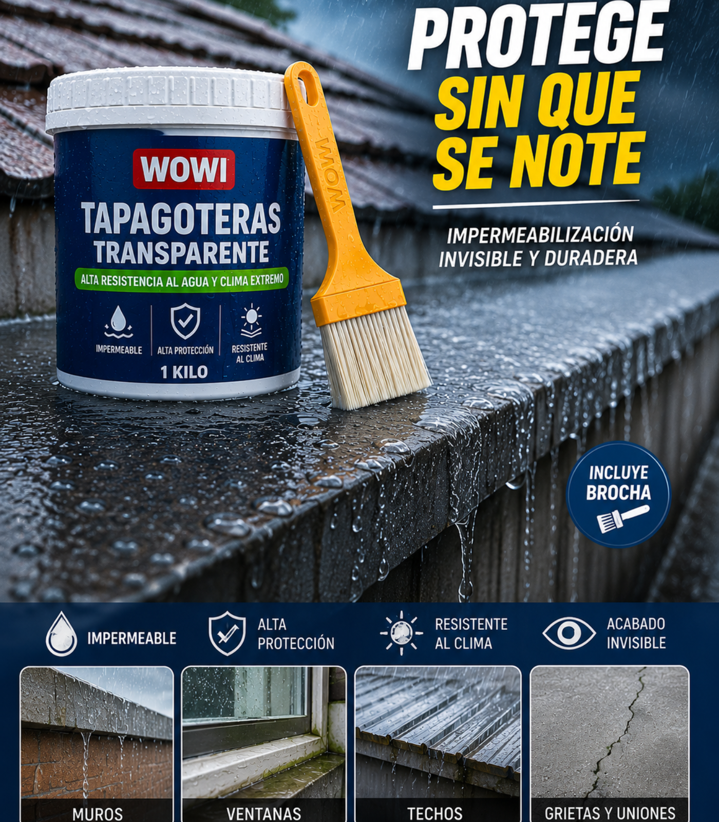 1 Kl Sellador Tapa Gotera Transparente A
