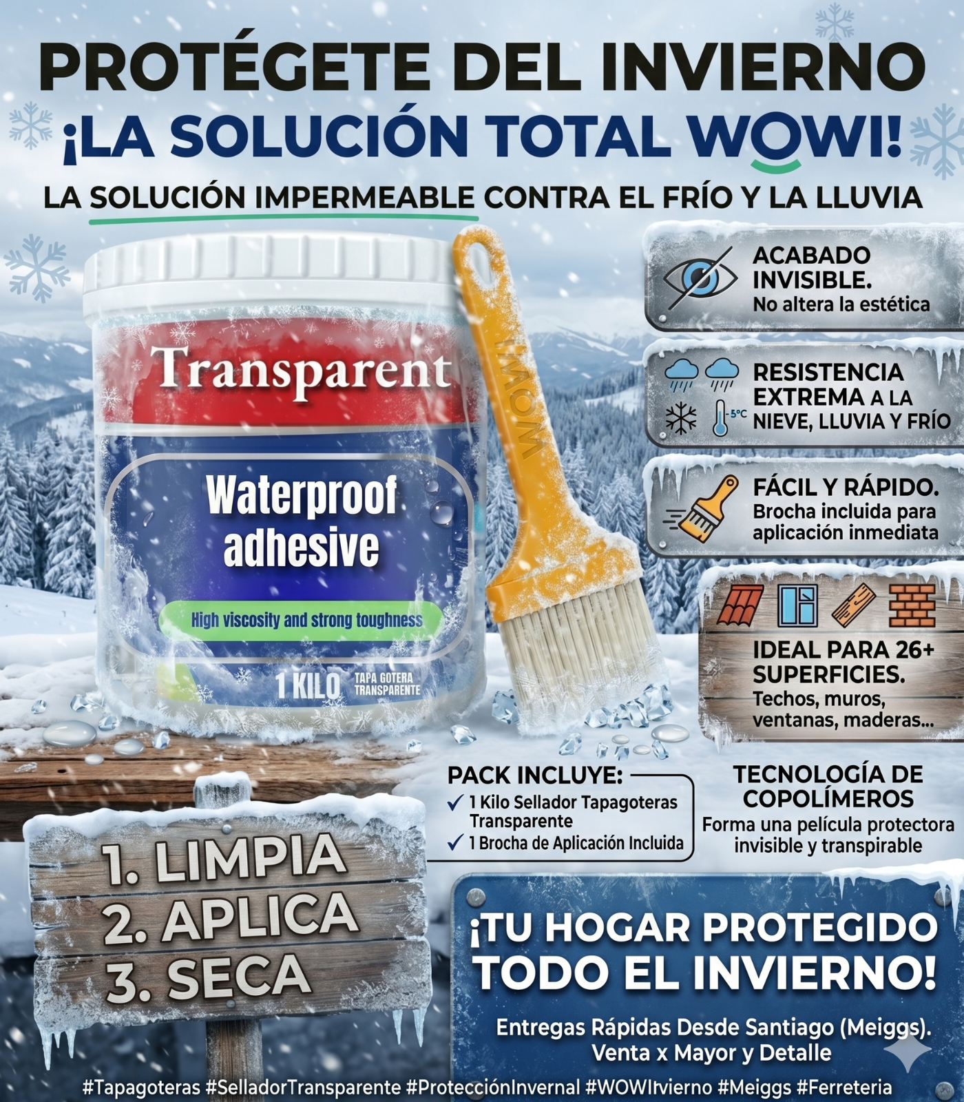 1 Kl Sellador Tapa Gotera Transparente A