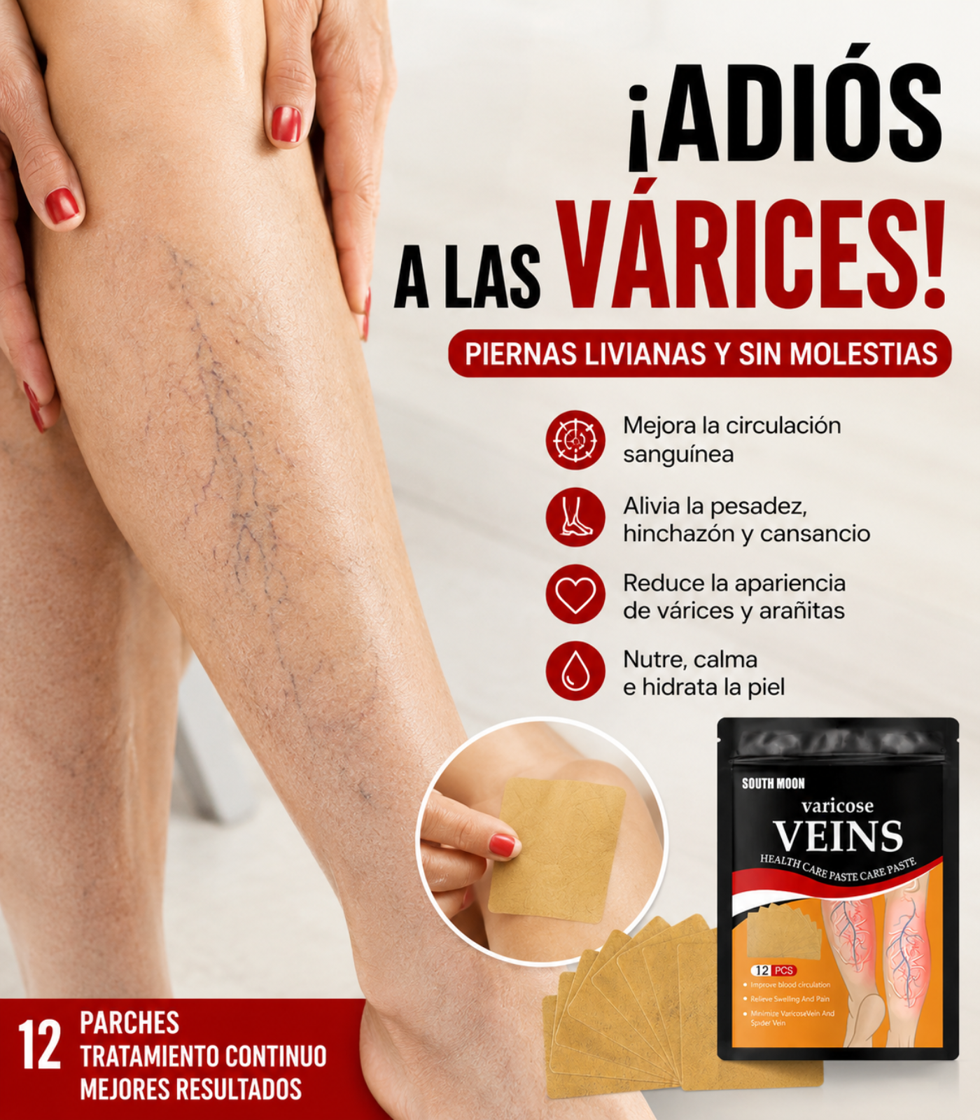 Parches para Varices - 12 pcs