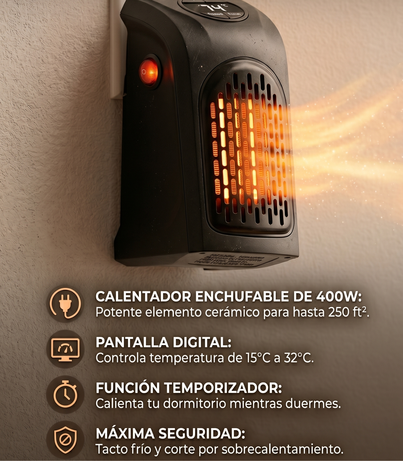 Calefactor portatil