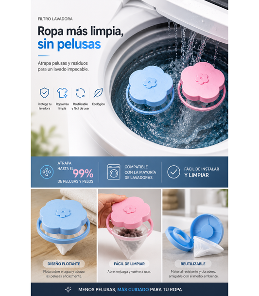 🔴 Filtro para lavadora anti pelusas