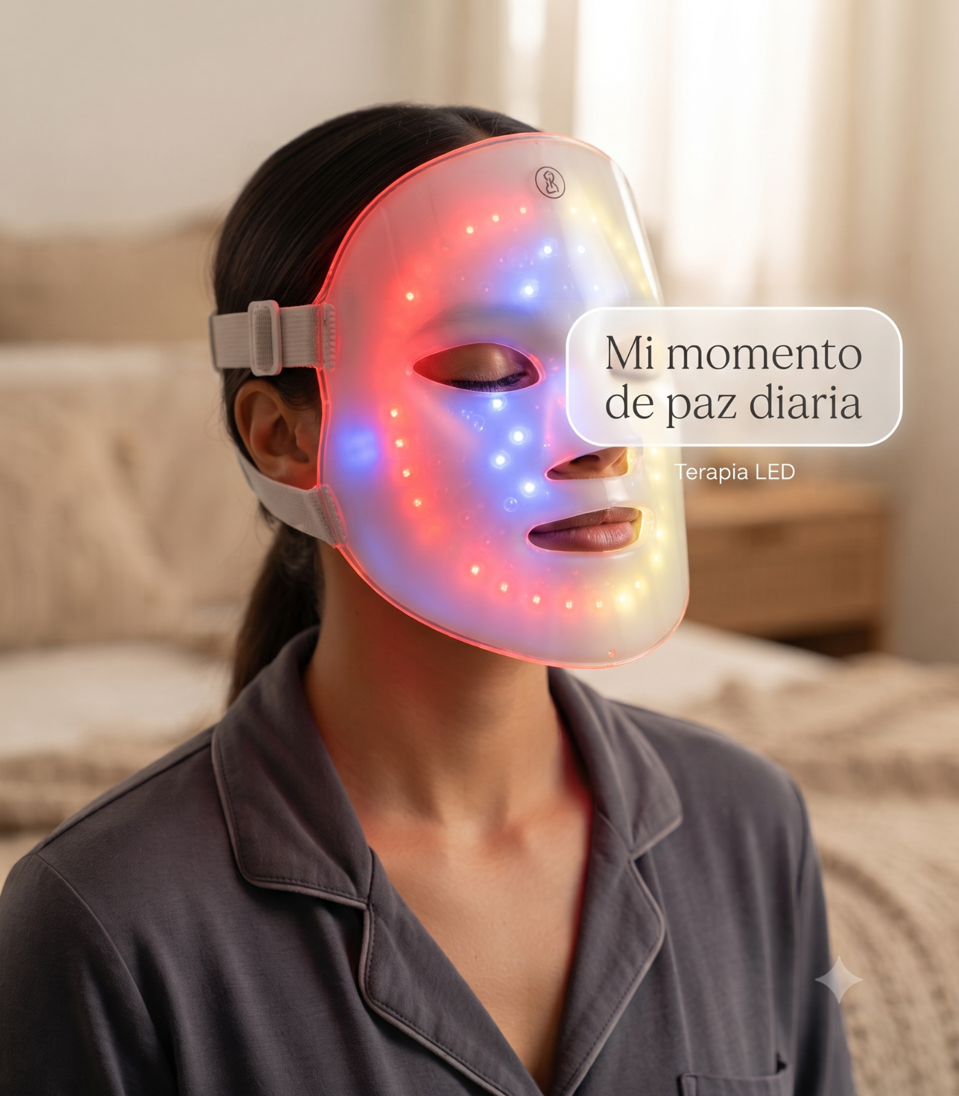 Mascara Facial De Terapia Luz Led