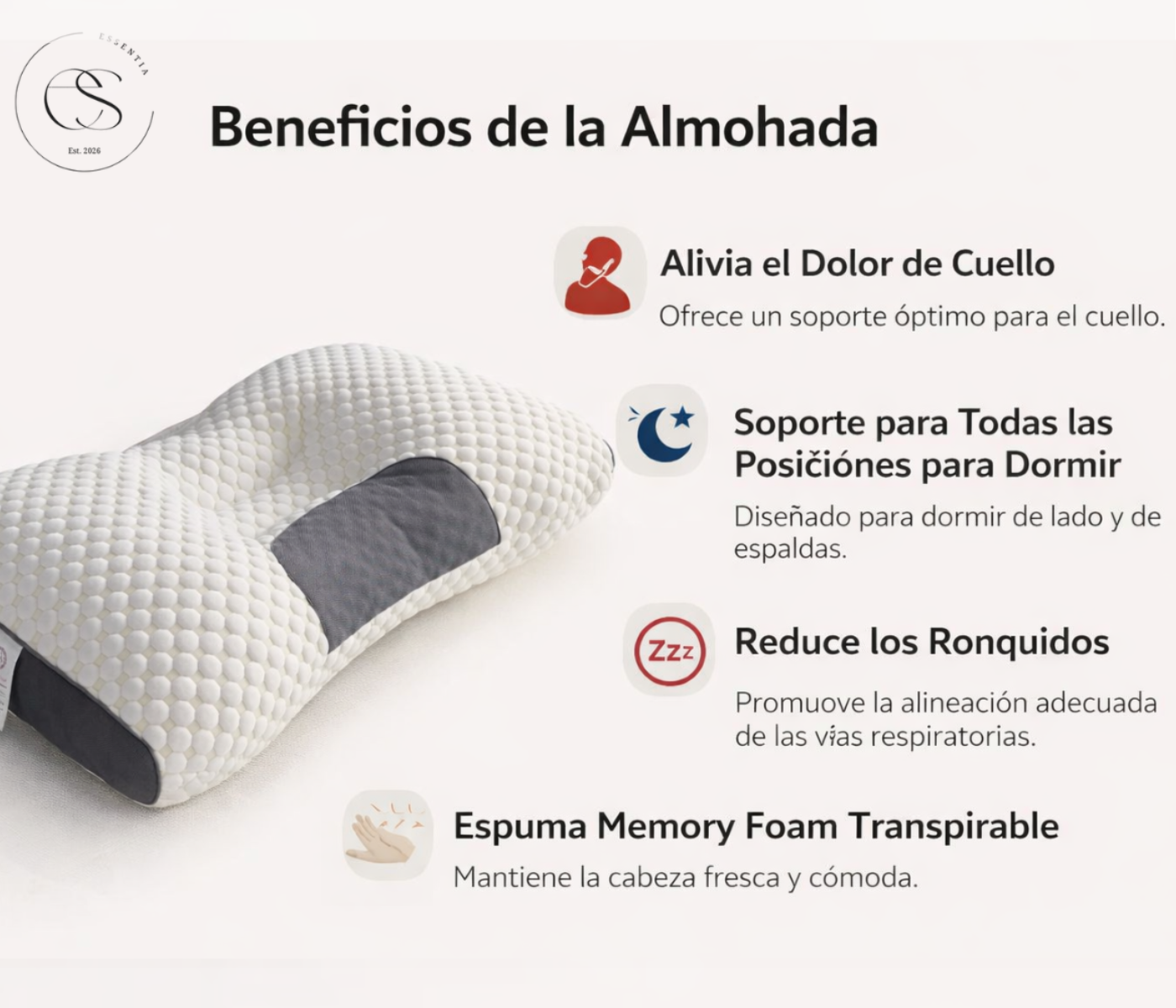 Almohada Cervical Ergonomica