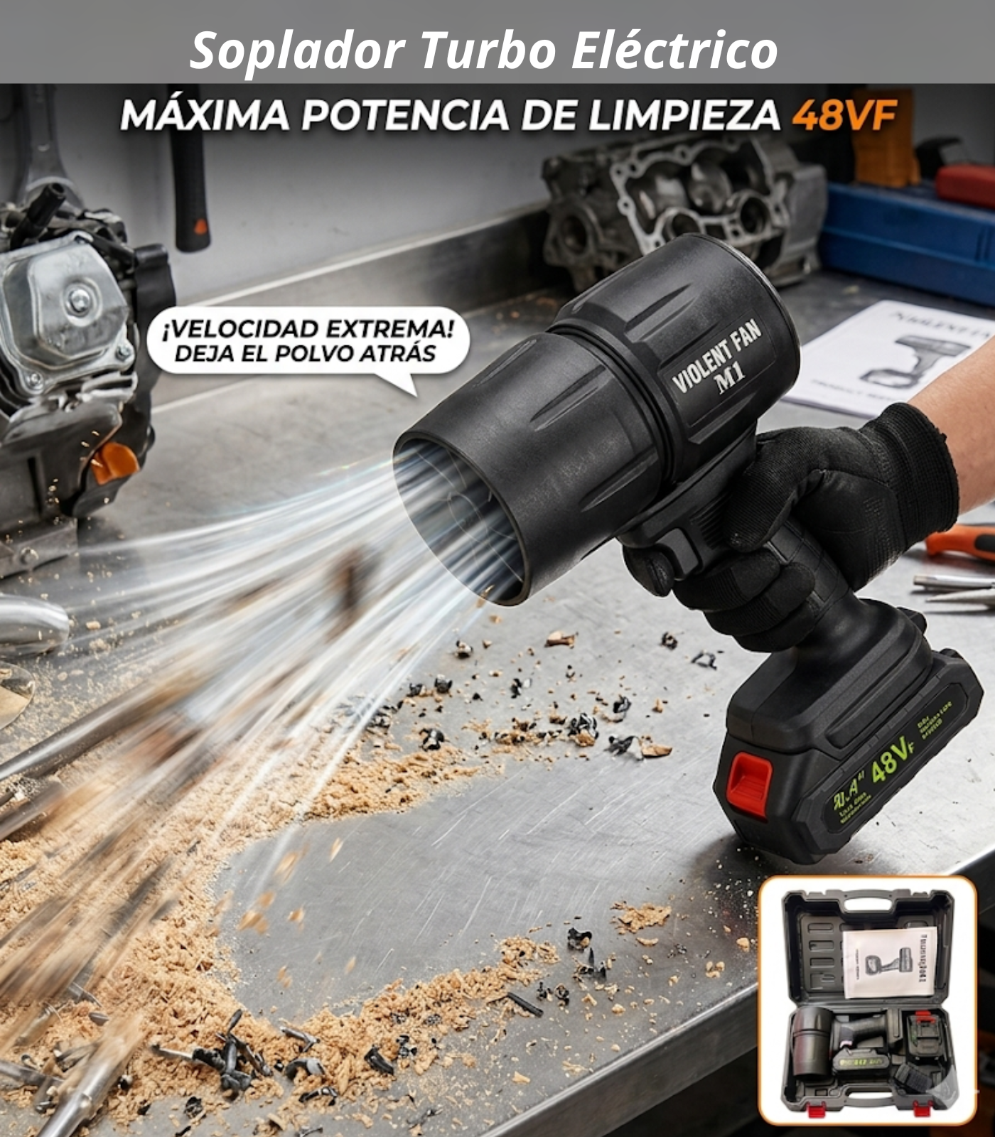 SOPLADOR 2 BATERIAS 48V